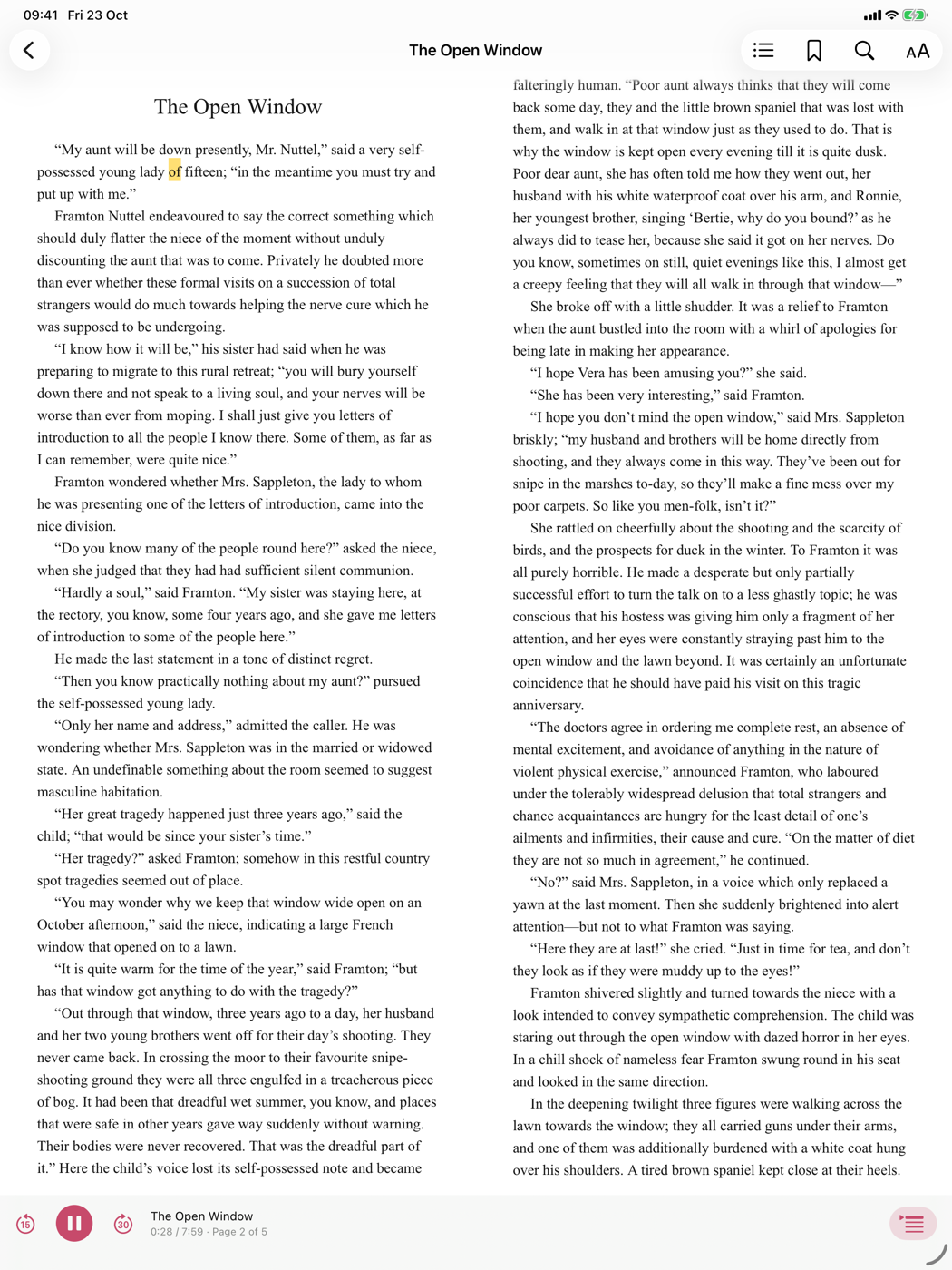 Troika on iPad showing two pages side by side